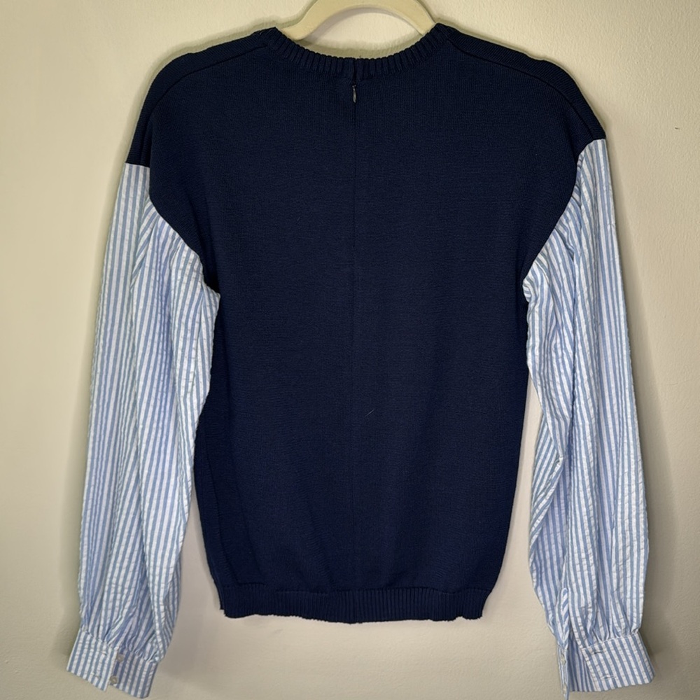 English Factory Mixed Media Sweater - Picture 5 of 8